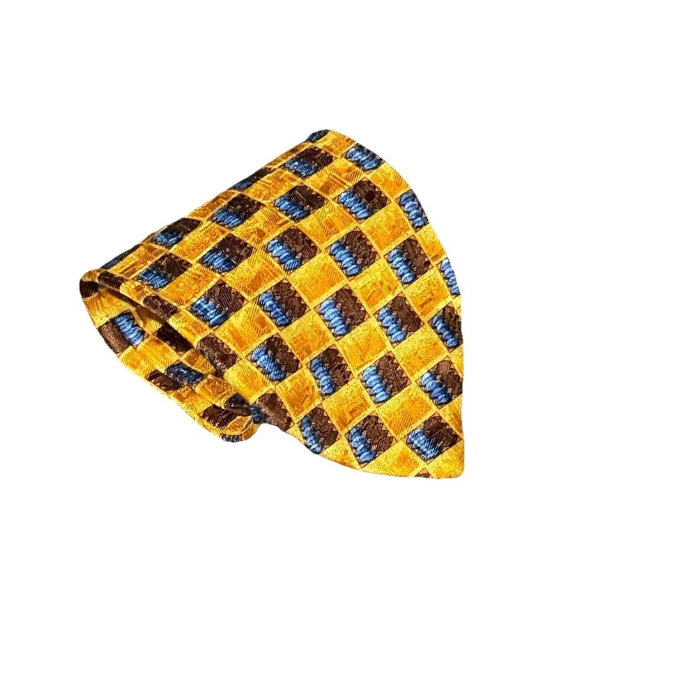 Ermenegildo‎ Zegna Silk Yellow Square Tie